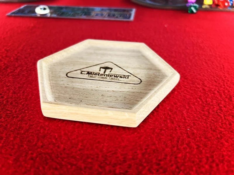 Oak Hex Coaster – Custom Engraving