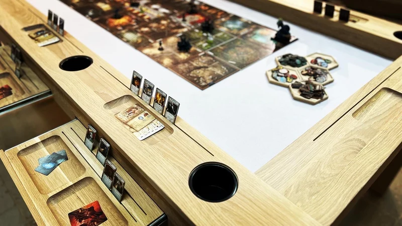 ADVENTURE – Solid Oak Board Game Table