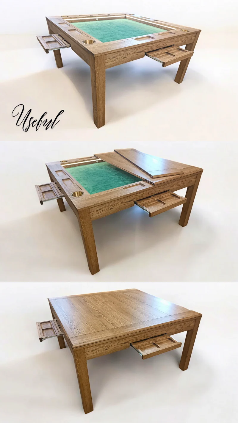 ADVENTURE – Solid Oak Board Game Table