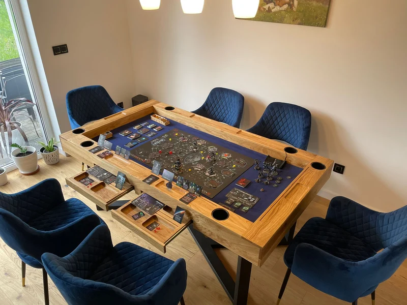 ADVENTURE – Solid Oak Board Game Table