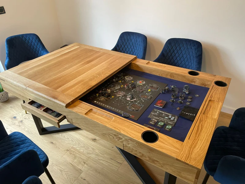 ADVENTURE – Solid Oak Board Game Table