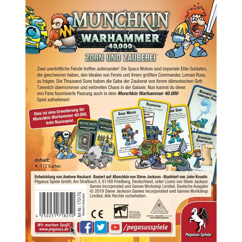 Munchkin Warhammer 40.000 - Zorn & Zauberei (Erweiterung)
