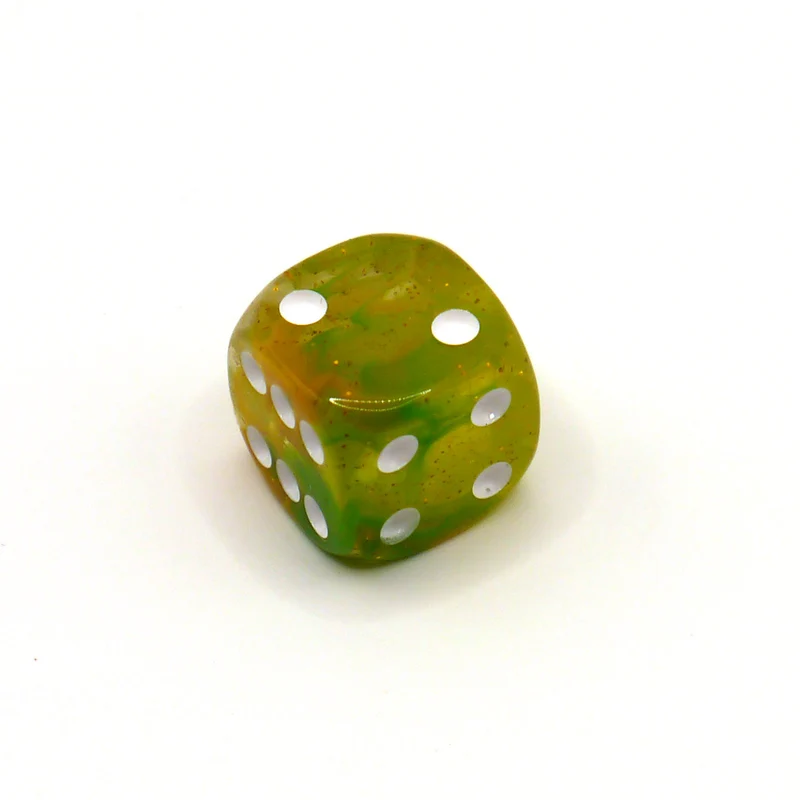 D6 1 Würfel: Starlight Green/Yellow
