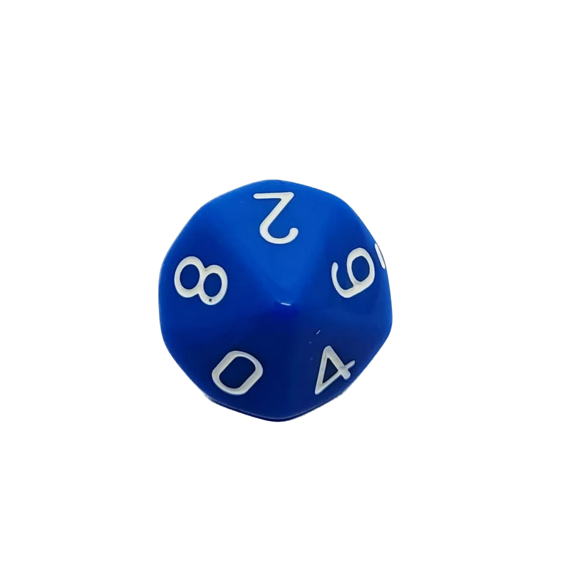 D10 Würfel Dunkelblau/Weiß
