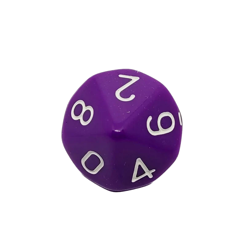 D10 Würfel Lila/Weiß