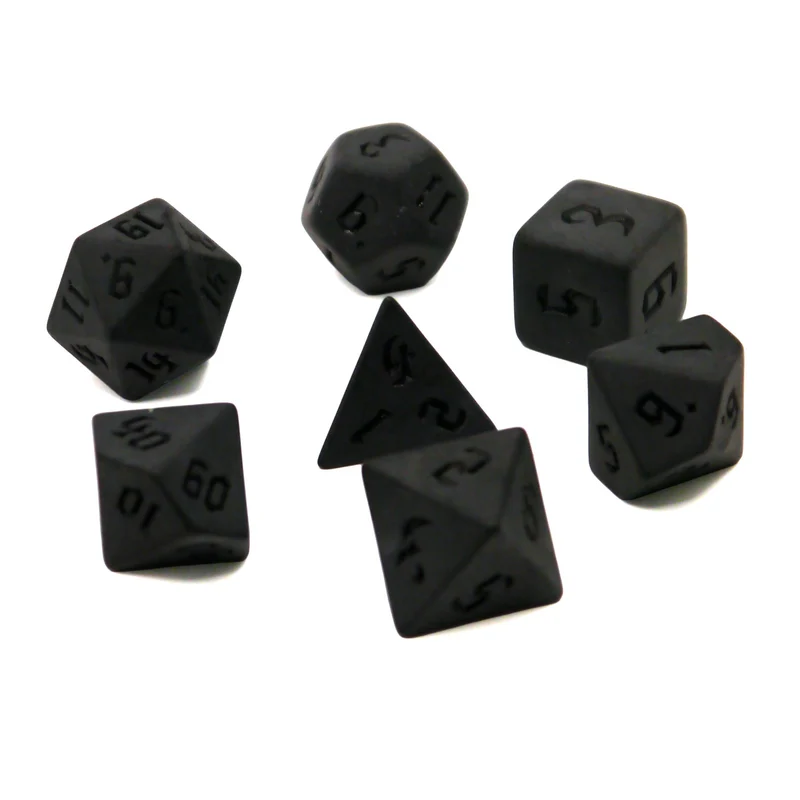 7-teiliges RPG Würfelset Ancient: Carbon Celtic