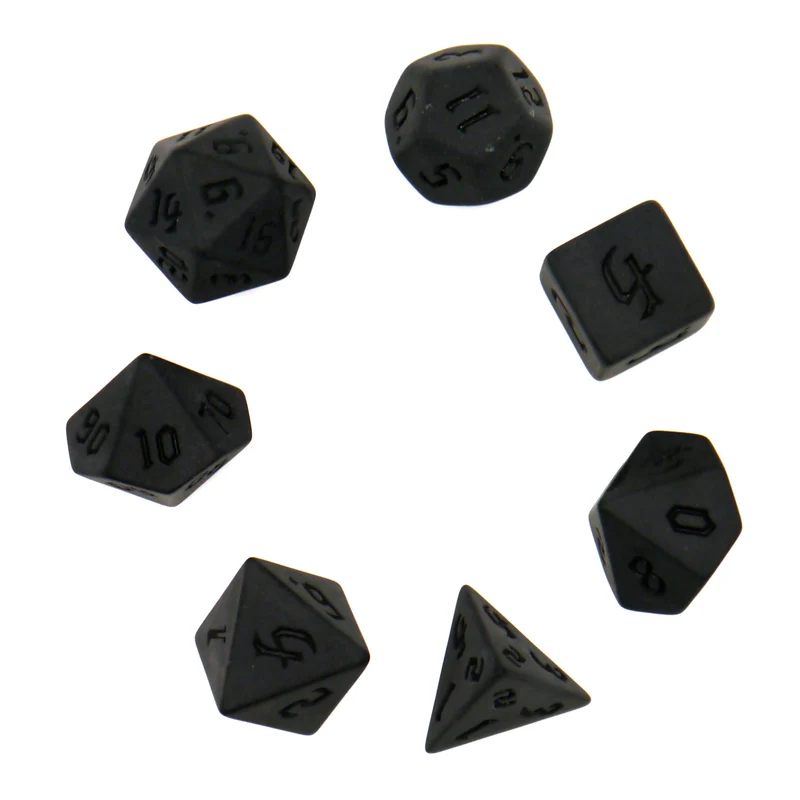7-teiliges RPG Würfelset Ancient: Carbon Celtic