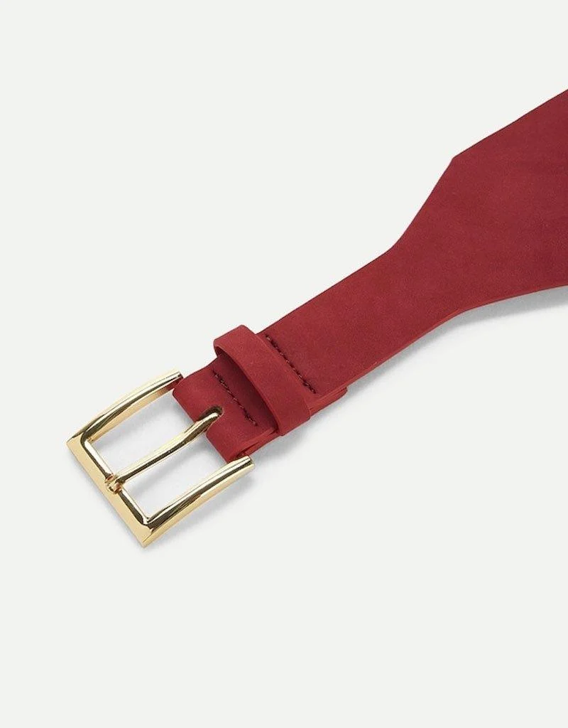 Metal Buckle Skinny Belt