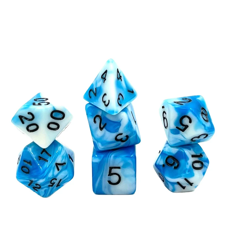 7-teiliges RPG Würfelset Mehrfarbig: Frosted Lake