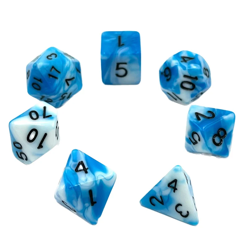 7-teiliges RPG Würfelset Mehrfarbig: Frosted Lake