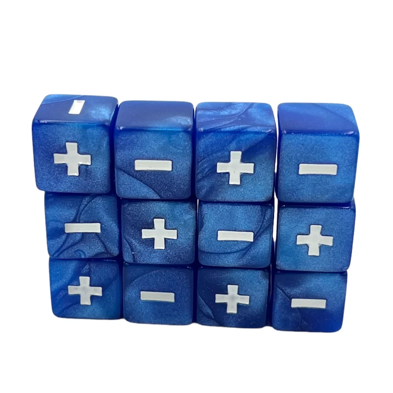 Fate & Fudge Würfel: Glimmer Blue