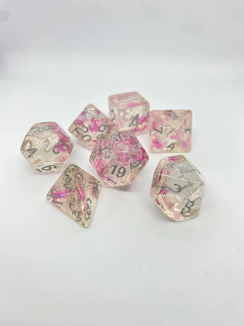 7-teiliges RPG Würfelset Confetti: Sakura