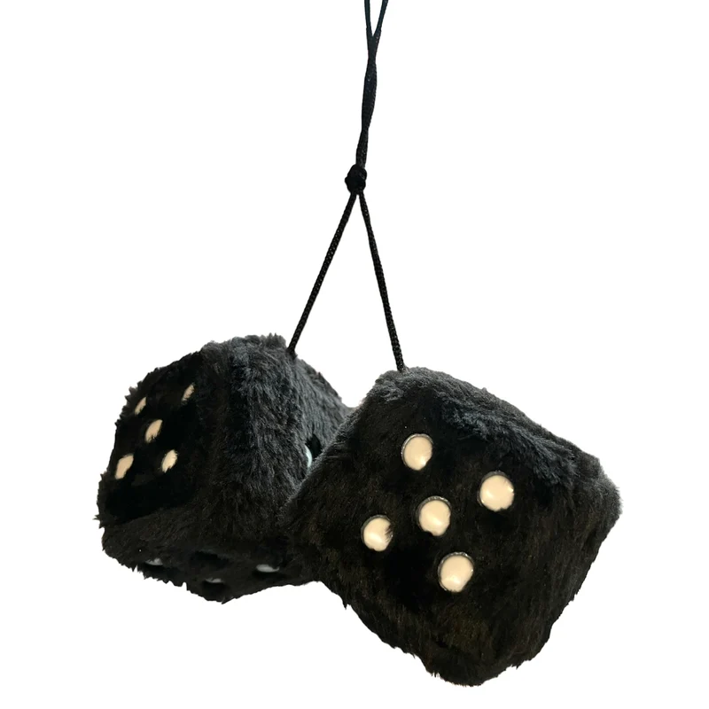 Plüschwürfel Schwarz