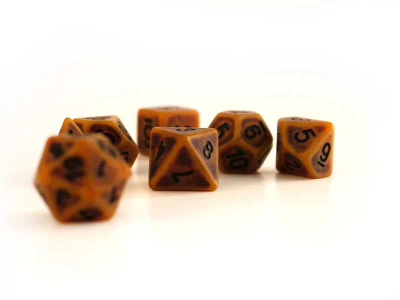 7-teiliges RPG Würfelset Ancient: Gold