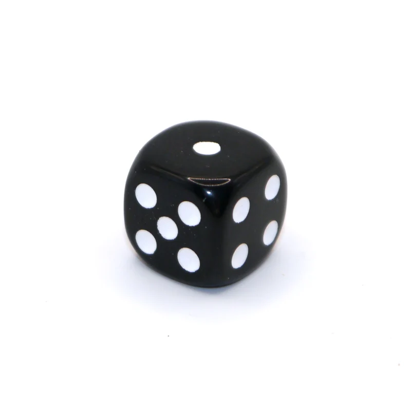 D6 1 Würfel Opaque: Black/White