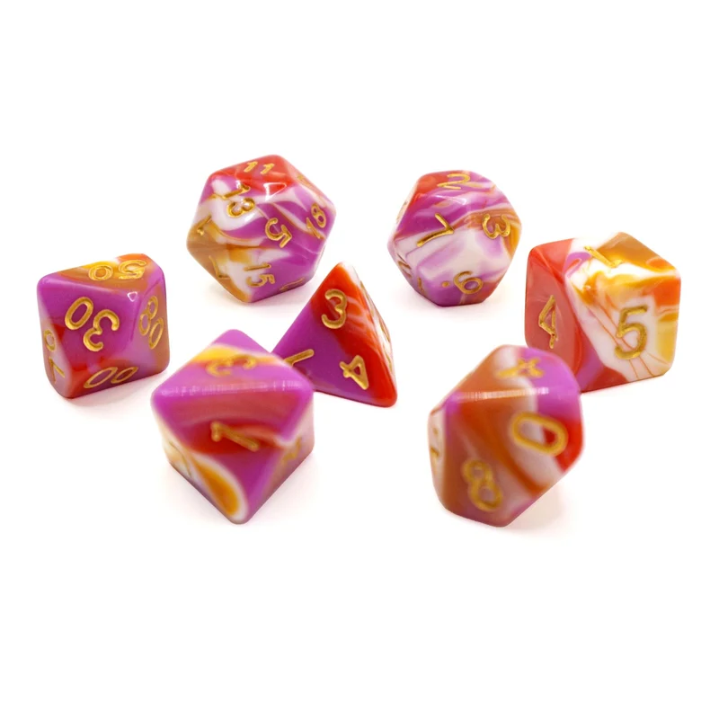 7-teiliges RPG Würfelset Mehrfarbig: Gini
