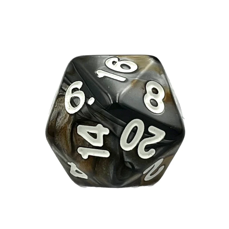 D20 Würfel Rusty Gold