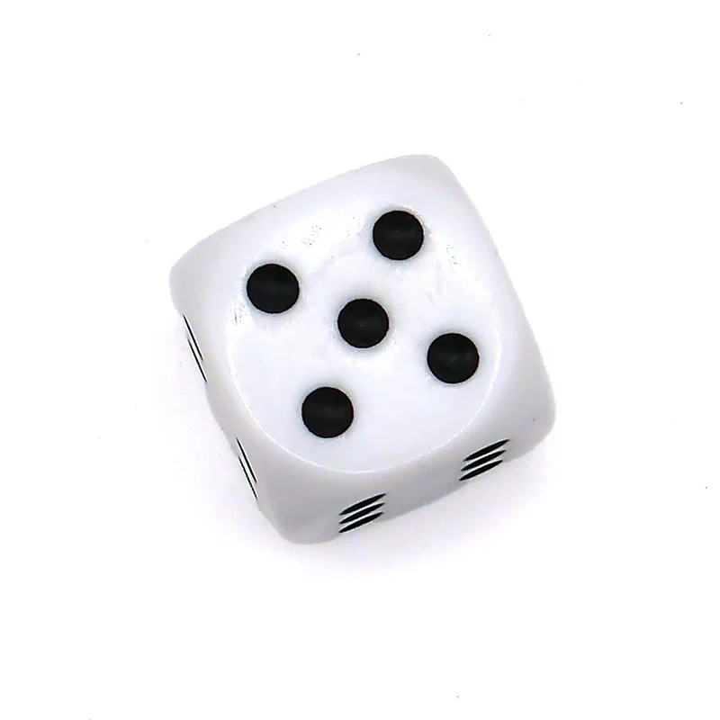 D6 1 Seniorenwürfel Weiß