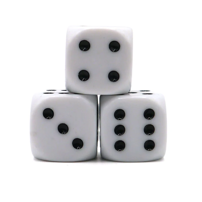 D6 1 Seniorenwürfel Weiß