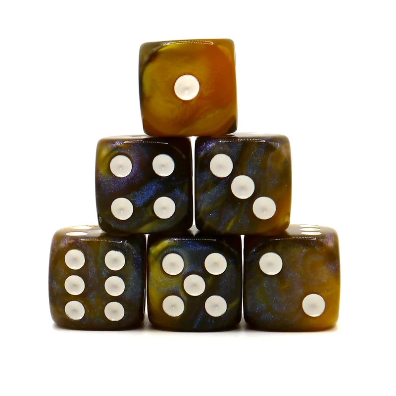 D6 Würfelset Galaxy: Amber