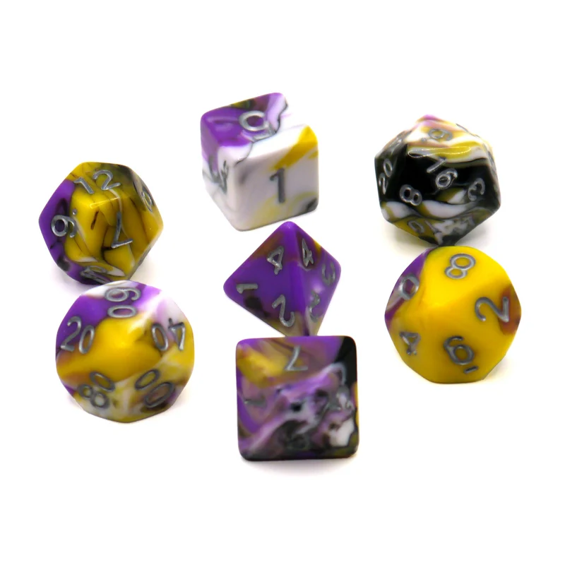 7-teiliges RPG Würfelset Mehrfarbig: Marble Medicea