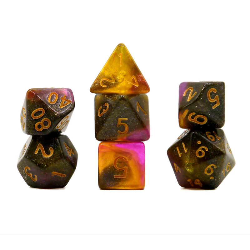 7-teiliges RPG Würfelset Galaxy: Turmalin