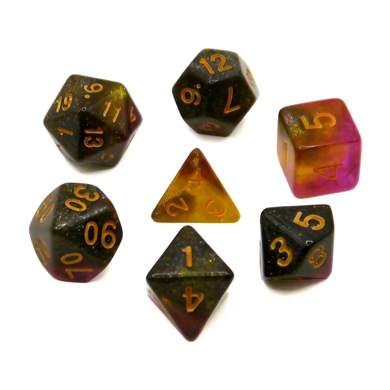 7-teiliges RPG Würfelset Galaxy: Turmalin