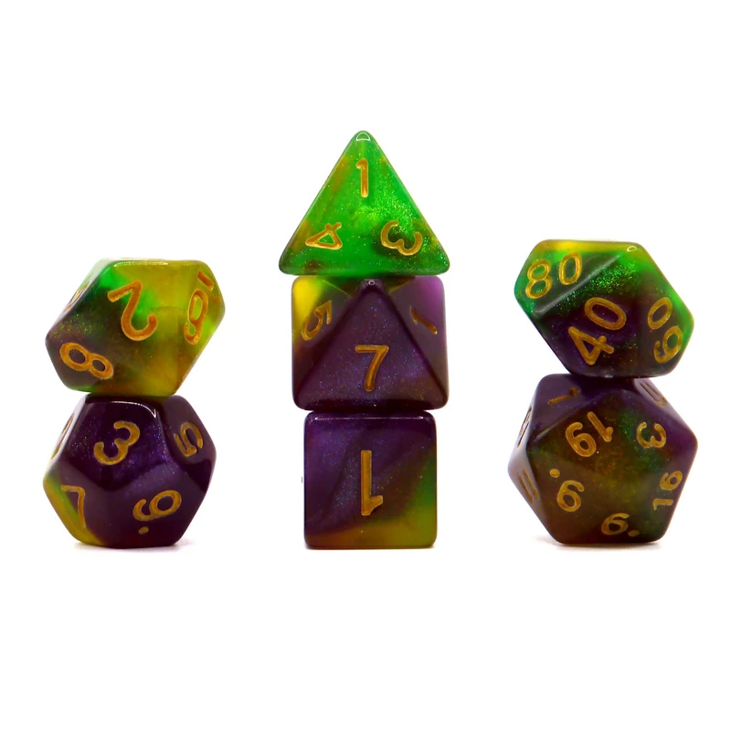 7-teiliges RPG Würfelset Galaxy: Absinthe