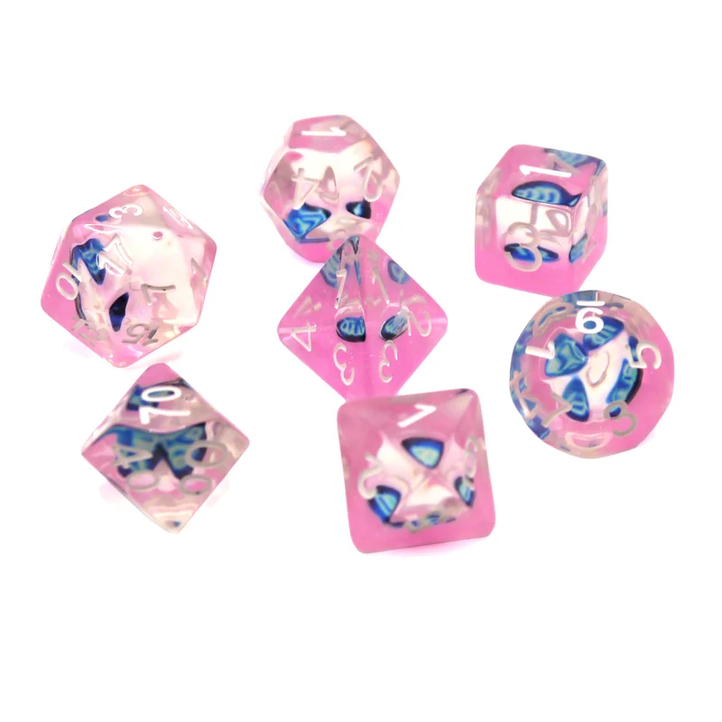 7-teiliges RPG Würfelset Transparent: Zodiac Virgo