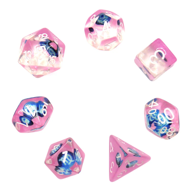 7-teiliges RPG Würfelset Transparent: Zodiac Virgo