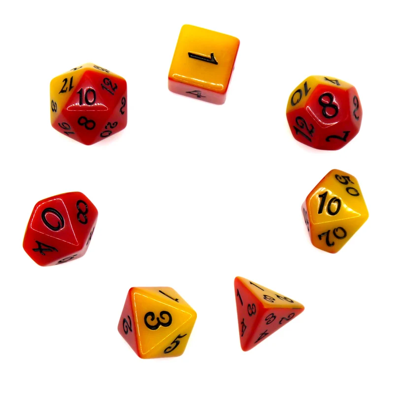 7-teiliges RPG Würfelset Mehrfarbig: Fable Rumpelstiltskin
