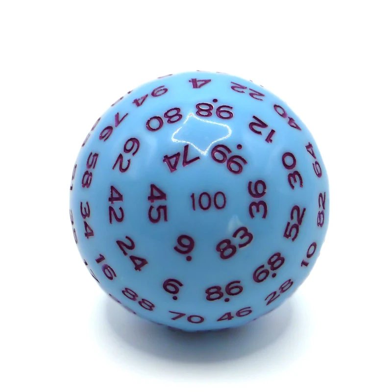 D100 Würfel Lightblue