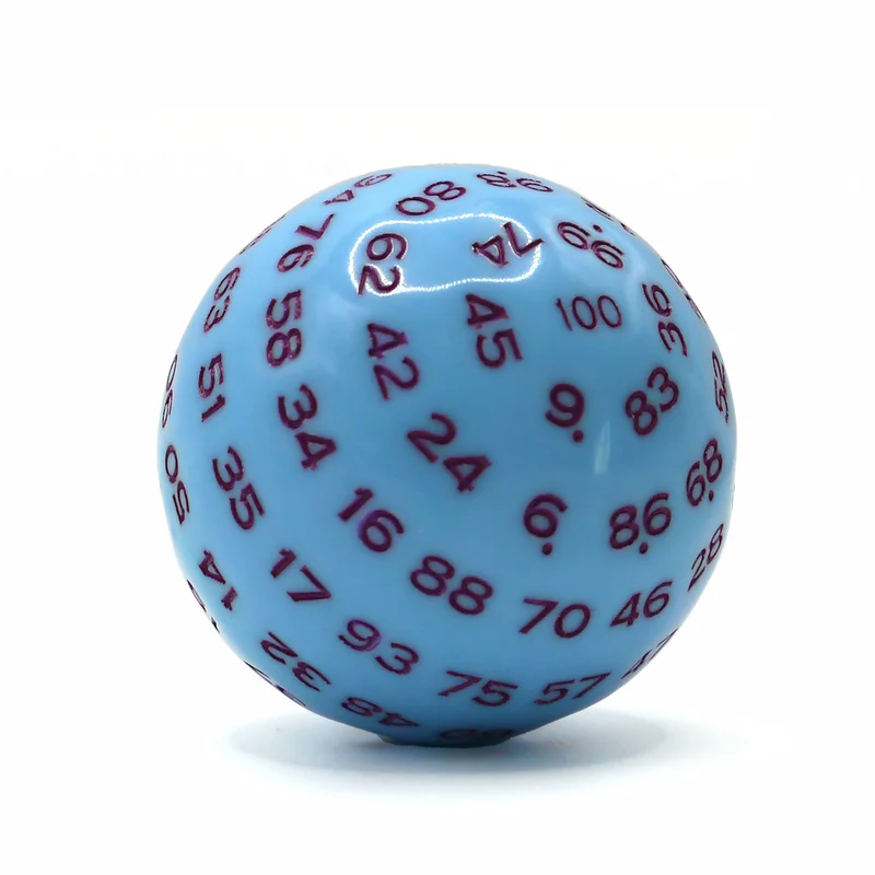 D100 Würfel Lightblue