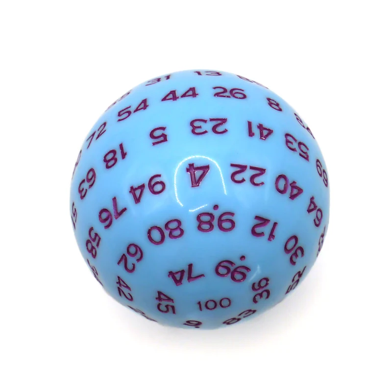 D100 Würfel Lightblue