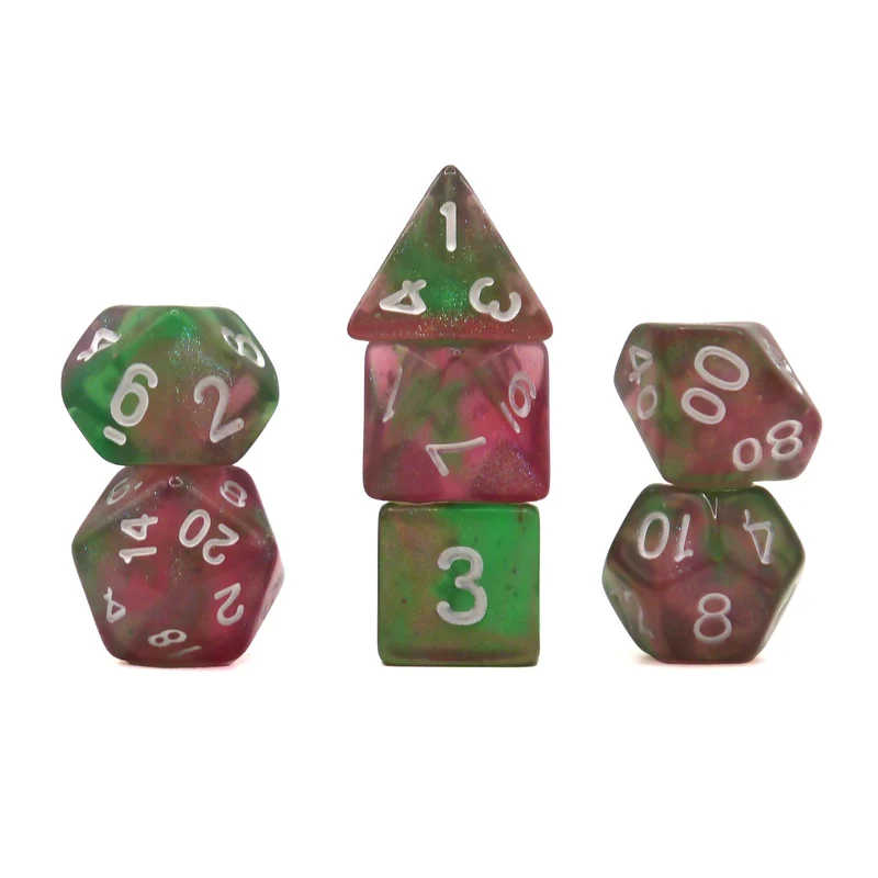 7-teiliges RPG Würfelset Glow: Rebirth