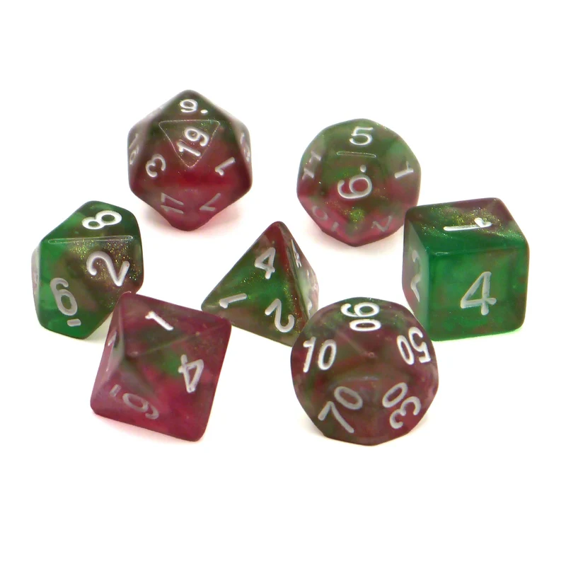 7-teiliges RPG Würfelset Glow: Rebirth