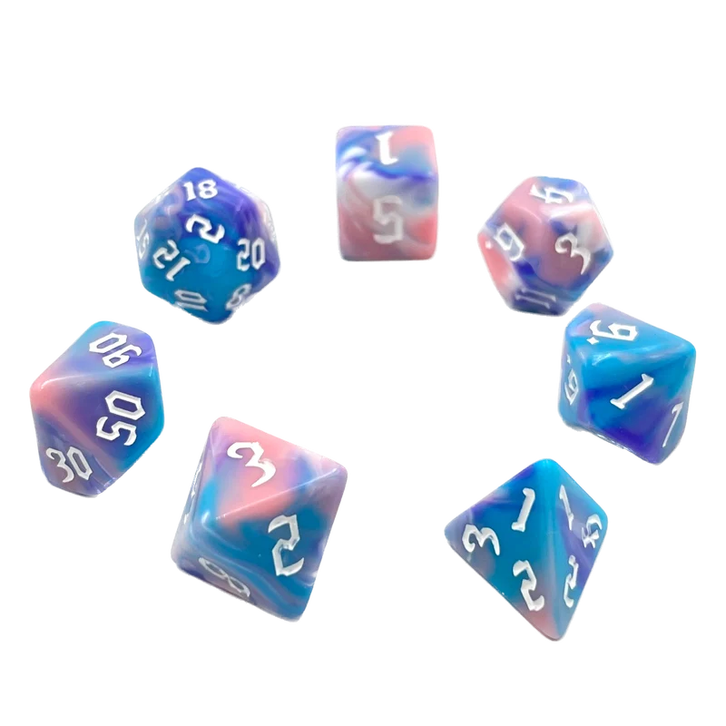 7-teiliges RPG Würfelset Mehrfarbig: Fairy Tale