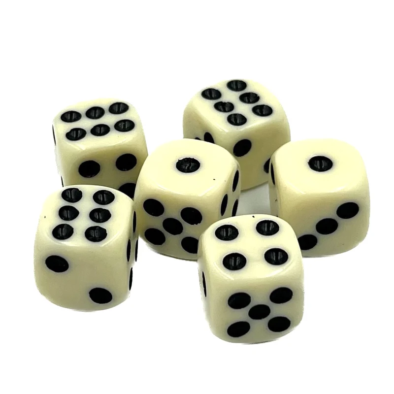 D6 Würfelset Opaque: Ivory White