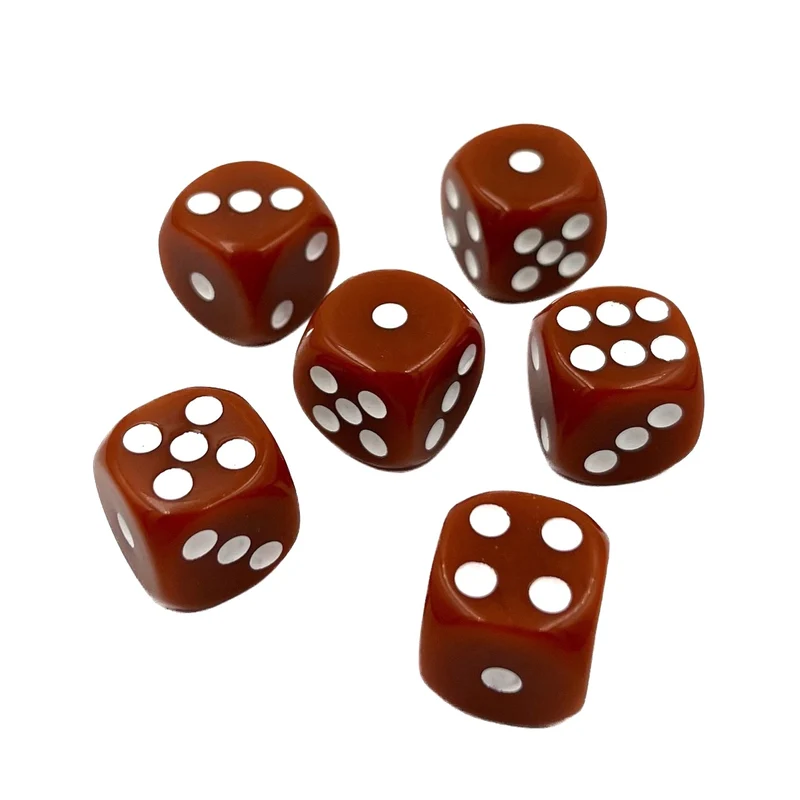 D6 Würfelset Opaque: Brown