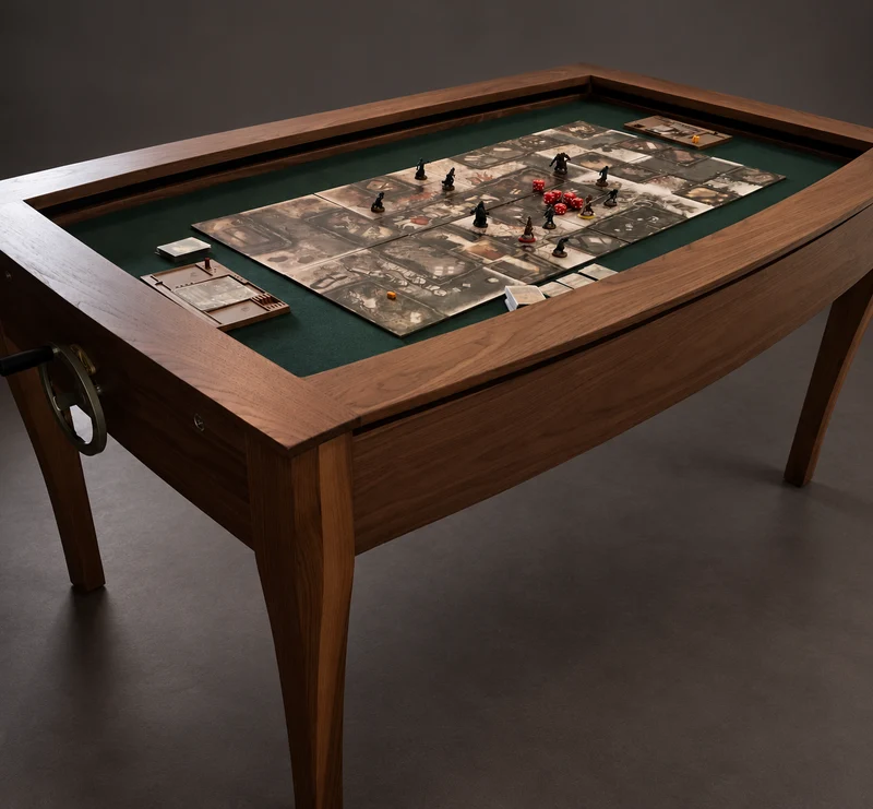 SIEGE – American Walnut Board Game Table