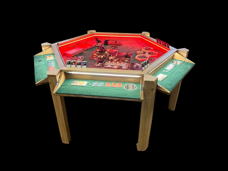 MISSION HEX – Premium Oak Board Game Table