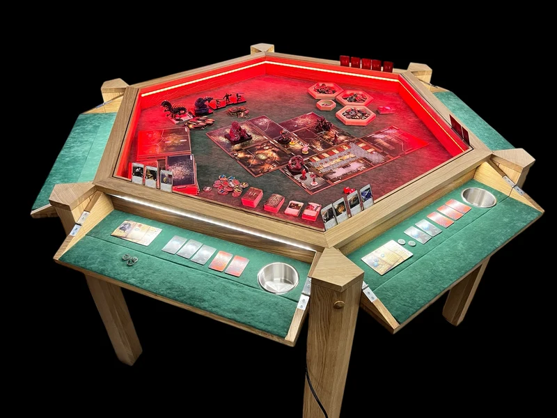MISSION HEX – Premium Oak Board Game Table