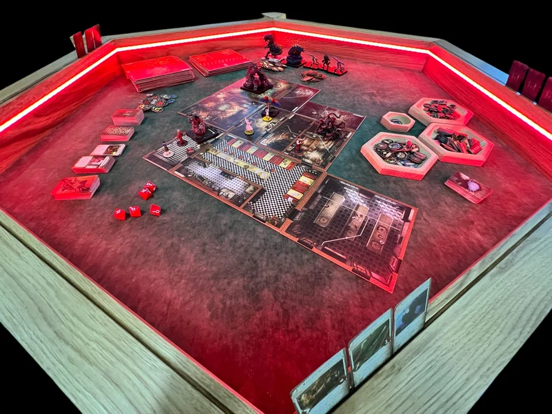 MISSION HEX – Premium Oak Board Game Table