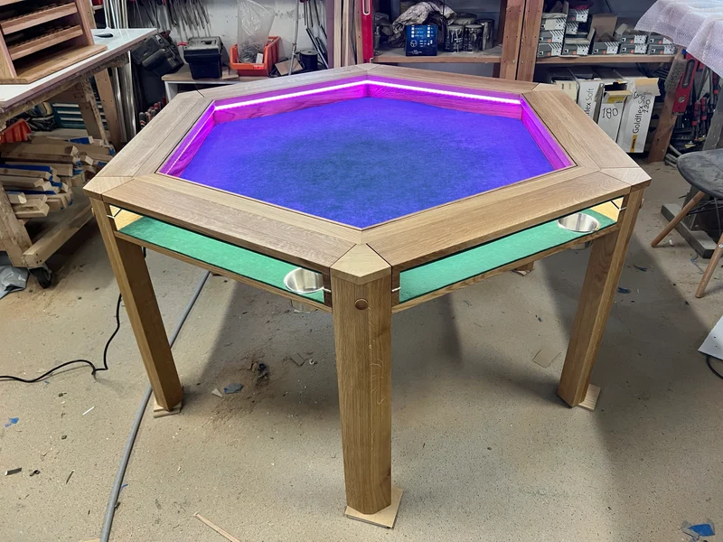 MISSION HEX – Premium Oak Board Game Table