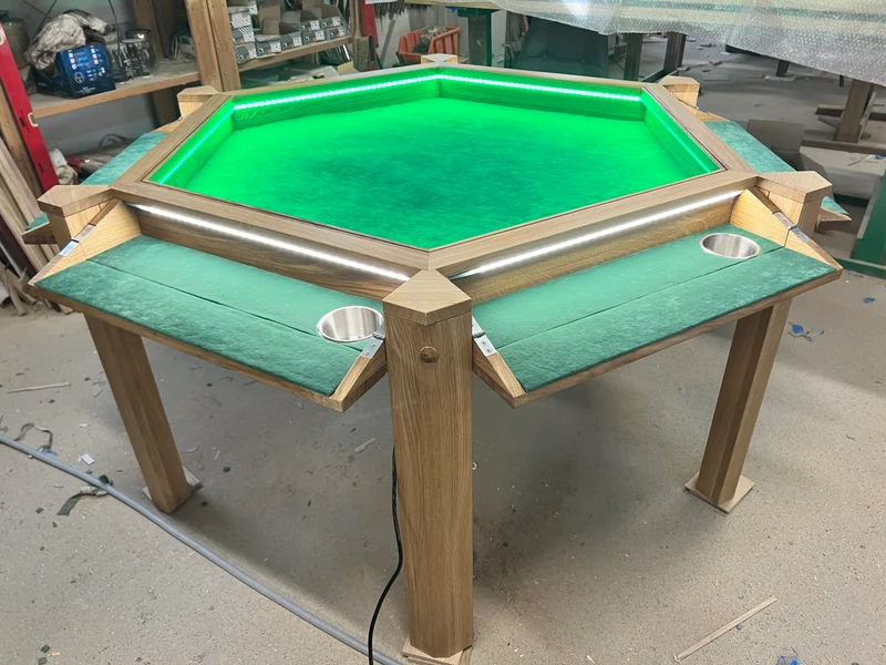 MISSION HEX – Premium Oak Board Game Table