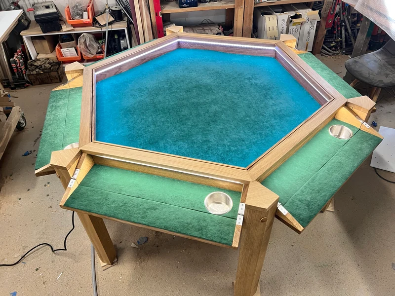MISSION HEX – Premium Oak Board Game Table