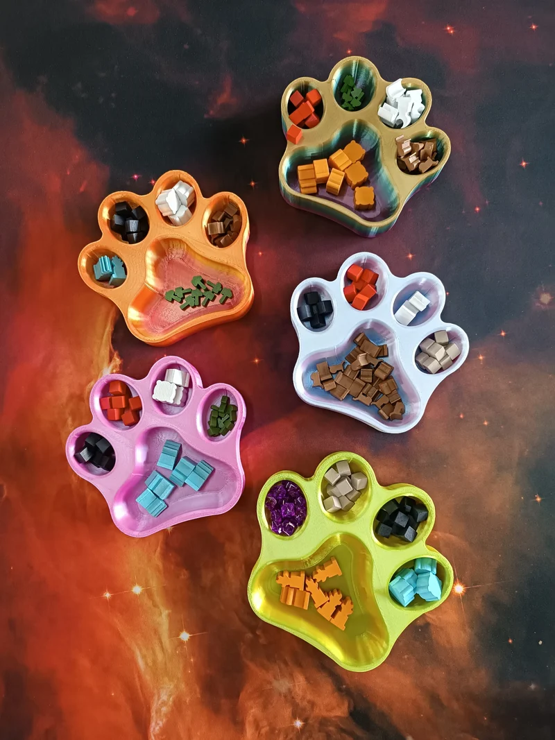 Neon Animal Paw – Board Game Accessory