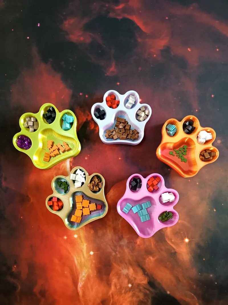 Neon Animal Paw – Board Game Accessory