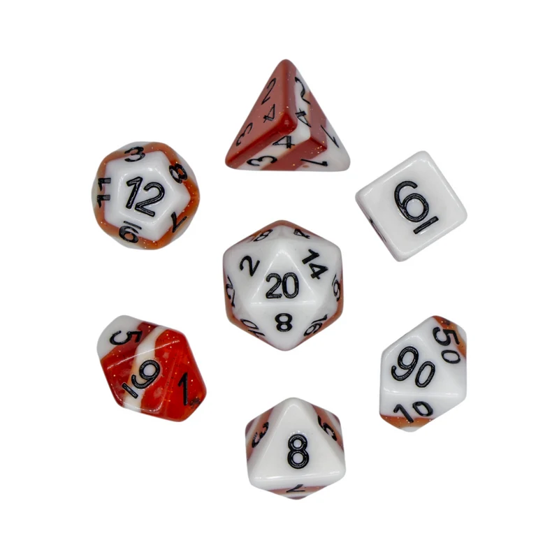 7-teiliges RPG Würfelset Mehrfarbig: Candy Cane
