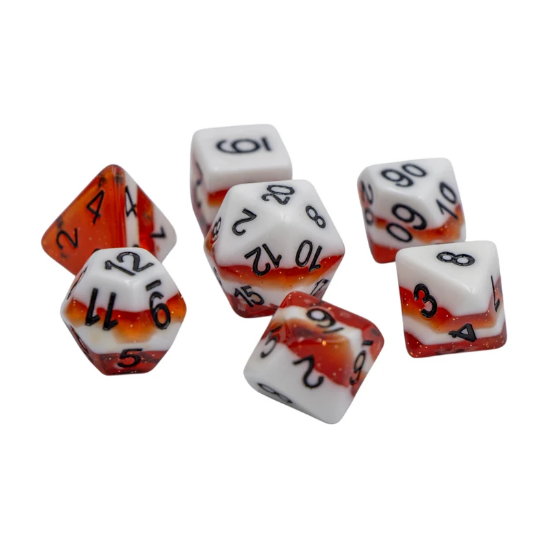 7-teiliges RPG Würfelset Mehrfarbig: Candy Cane